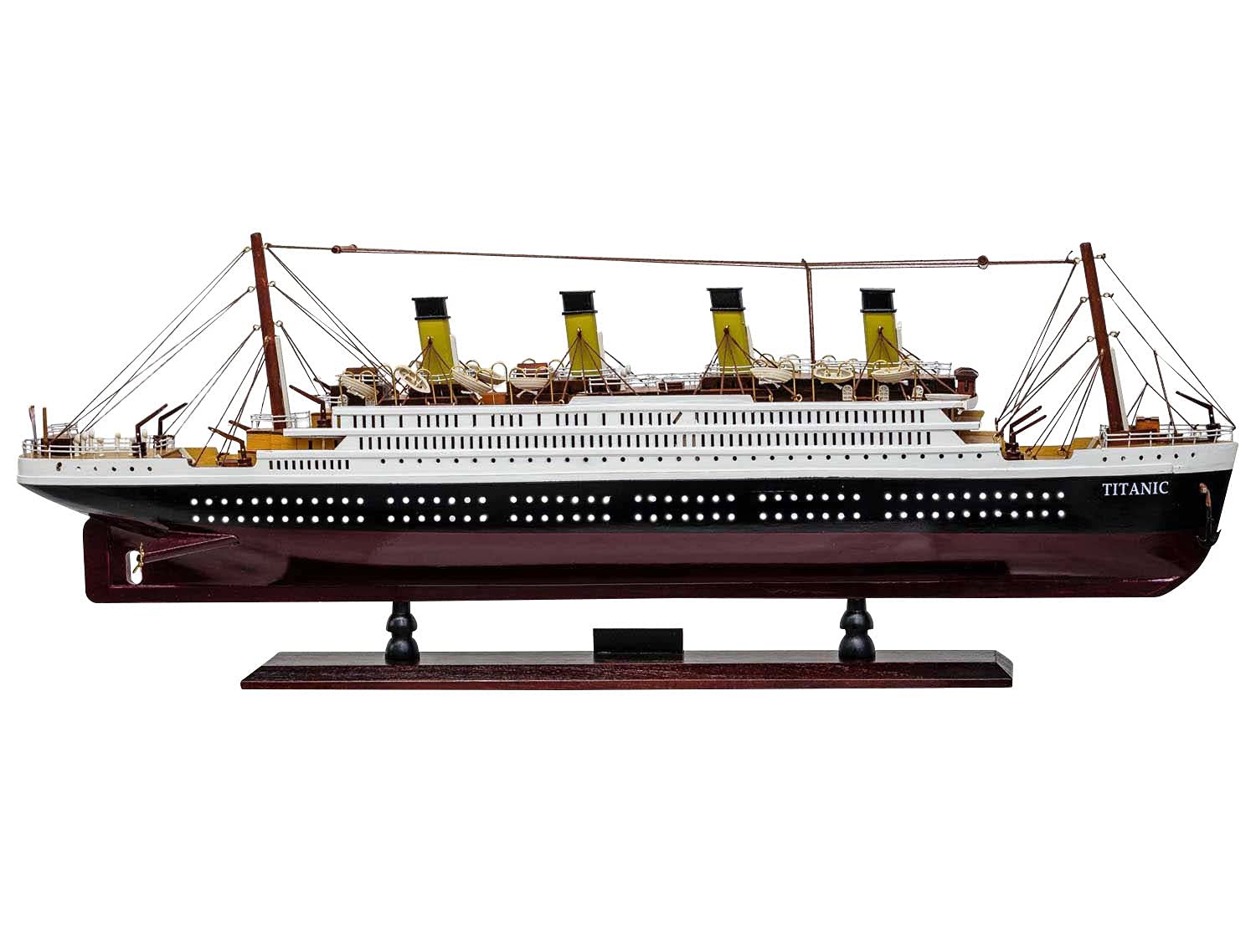 aubaho Modellschiff Titanic Model Schiff Holz 80cm Maritime Dekoration kein Bausatz