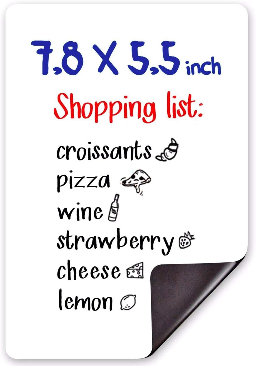 Amazon Com Magnetic Whiteboard For Fridge 7 8 X 5 5 Magnetic To Do List Grocery List Shopping List Magnetic Dry Erase Whiteboard Sheet For Refrigerator Small