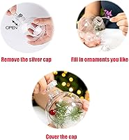 Vista 3 de Paquete de 10 bolas transparentes de plástico, bola decorativa rellenable de plástico transparente de 80 mm, bolas transparentes de Navidad