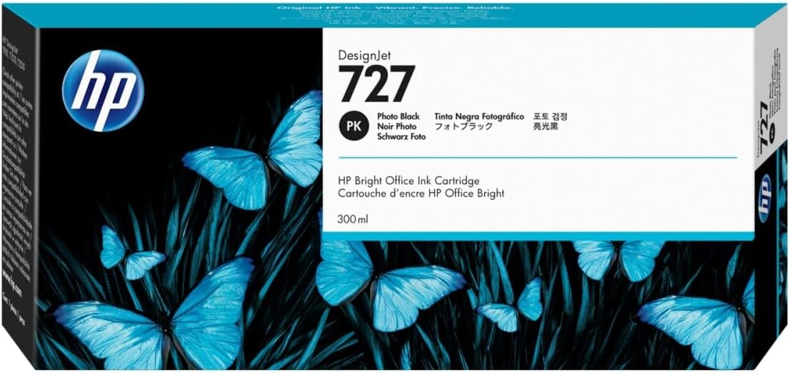 HP 727 Designjet Ink Cartridge, 300 ml - Photo Black