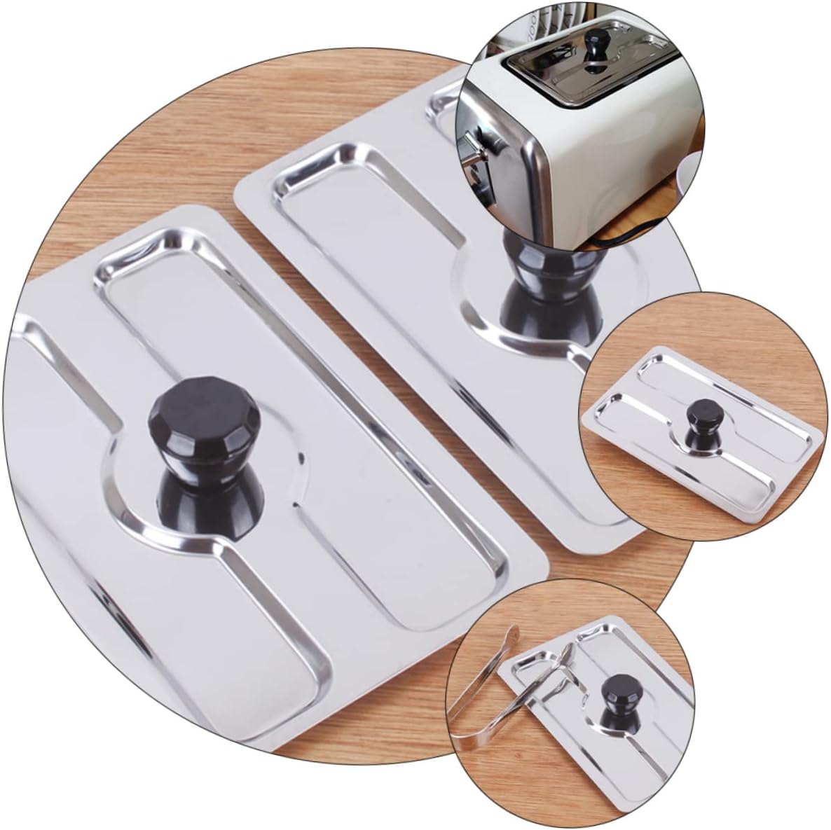 2pcs Toaster Cover Electric Bread Maker Upper Cover for Kitchen Appliance Fits Bread Machines Practical Design for and Style