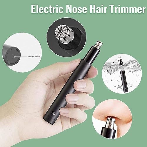 Miniatura 4 de Recortadora de pelo de nariz y oreja, recortadora profesional sin dolor para hombres y mujeres, funciona con pilas, cuchillas de doble filo, cabezal