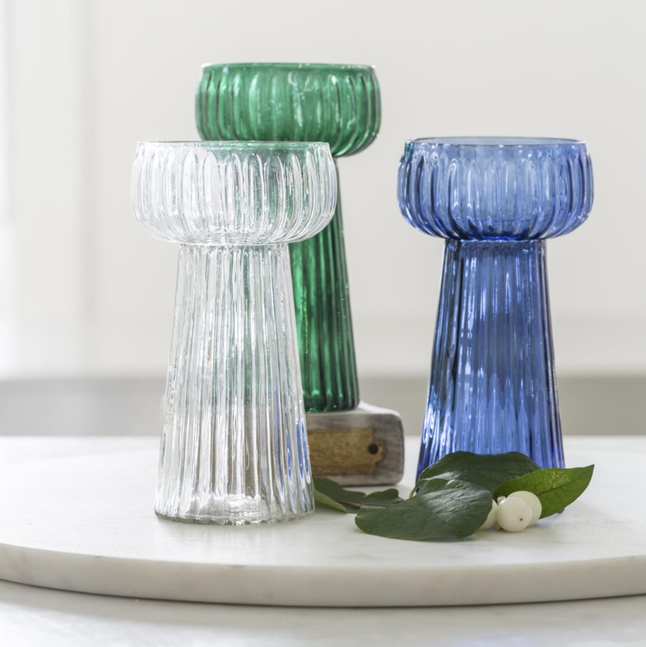 Vntage Hyacnth Glass Vase, Green Hyacnth Vase, Vntage Collectble - View #2