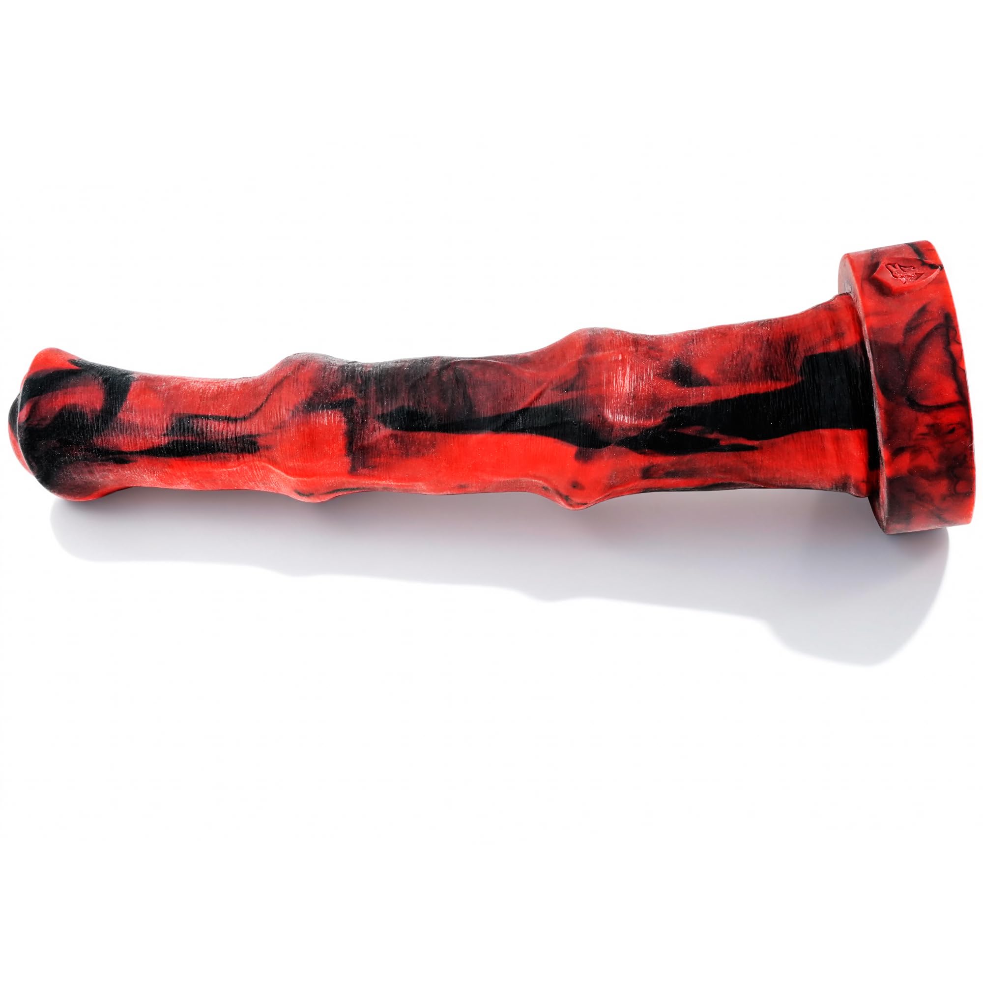 Pene anale gigante in silicone platinico per uso alimentare, modello stallone italiano, lungo 50 cm - Materiale conforme agli standard FDA - extra lunga - Dildo anale Vac-U-Lock (Rosso&Nero, X Large)