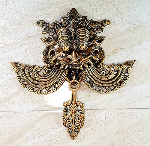 Image of eSplanade Brass Yali Wall Hanging | Evil Eye Protector | Home Decor | Brass Statue - 10.5 inch Inches