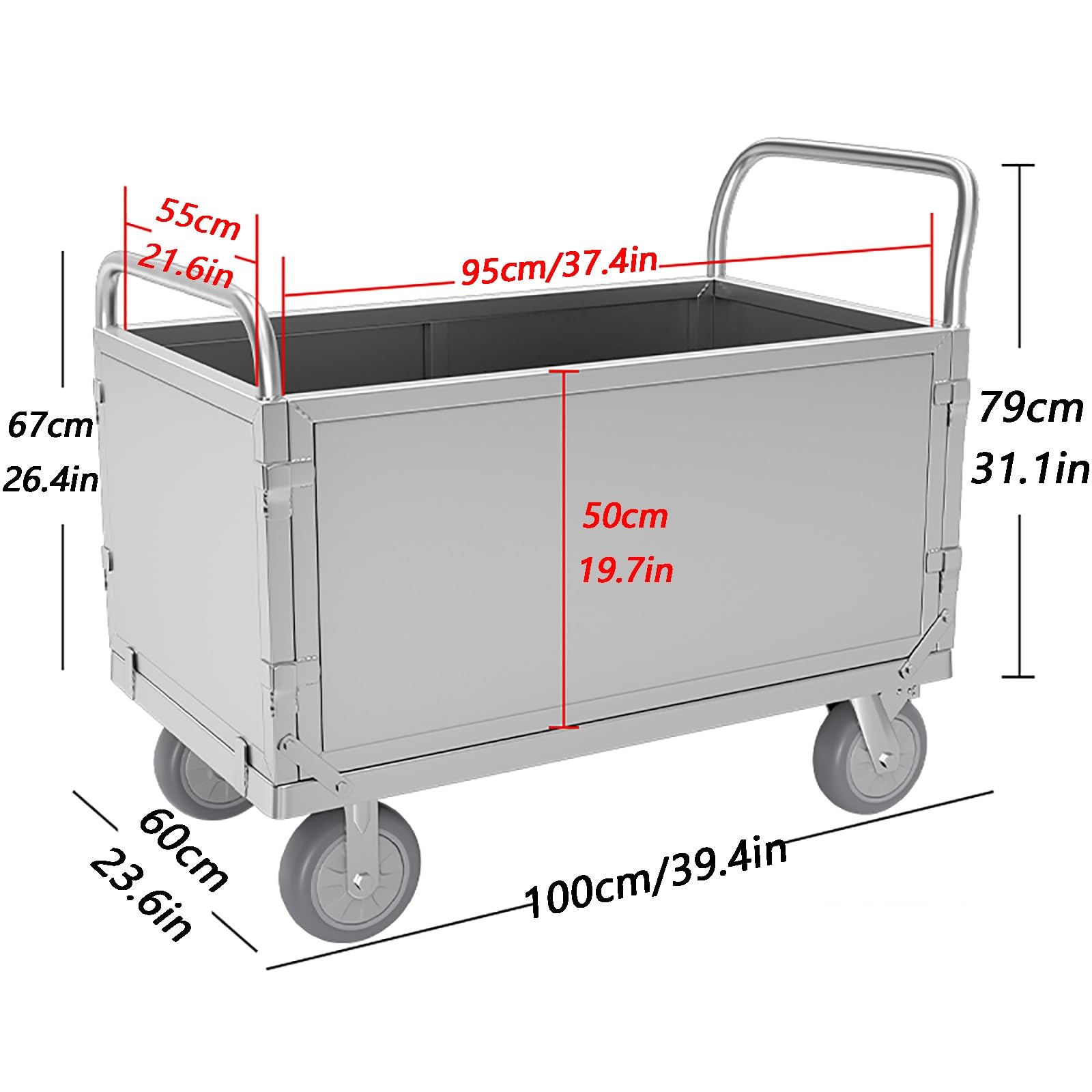 Wytrzymałe z kołami TPR, nośność 400 kg/880 funtów
