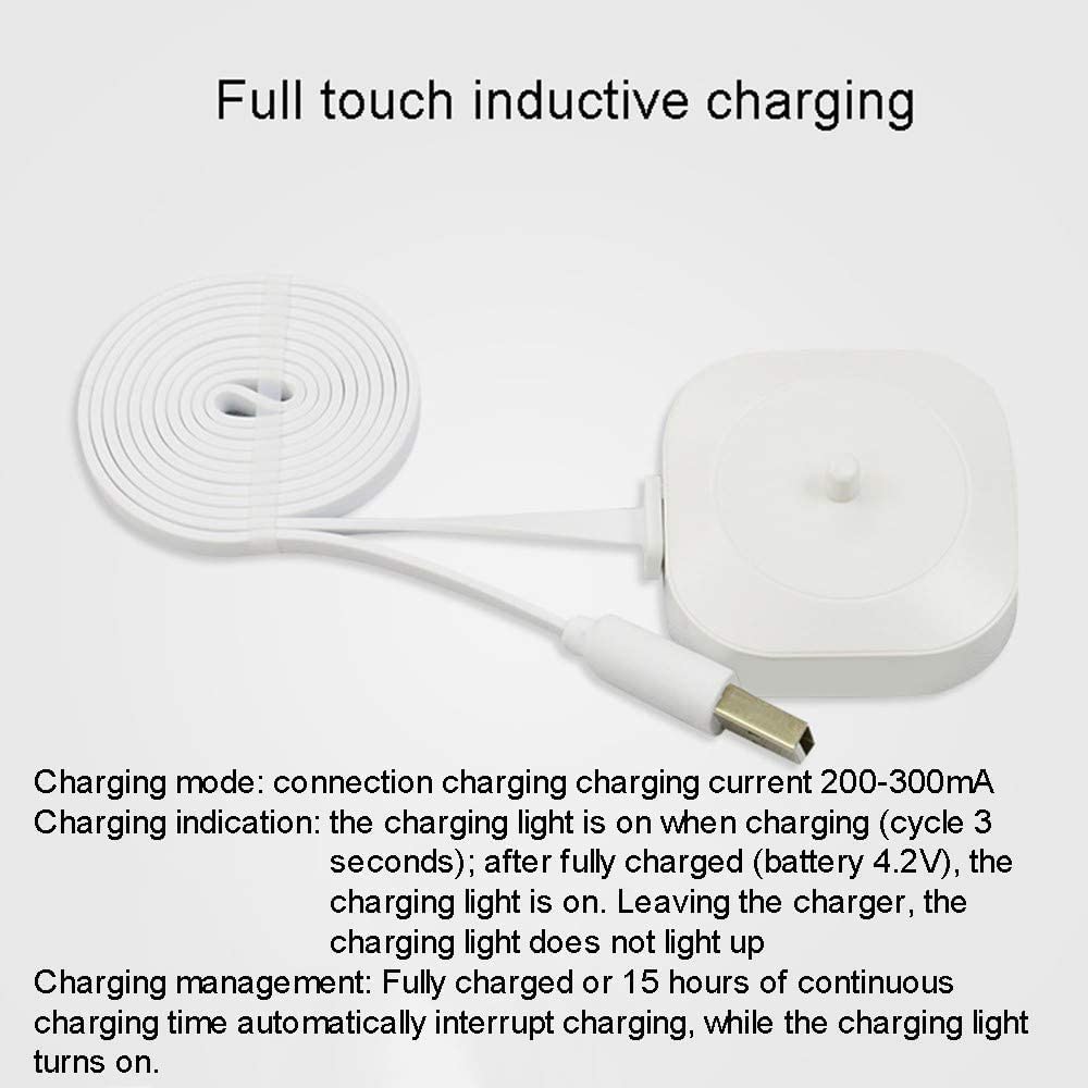 Spazzolino elettrico IPX7 Modalità di spazzolatura impermeabile 5 2 minuti timer intelligente USB Spargi for spazzolino da denti ricaricabile Design sottile for il viaggio di lavoro for le vacanz