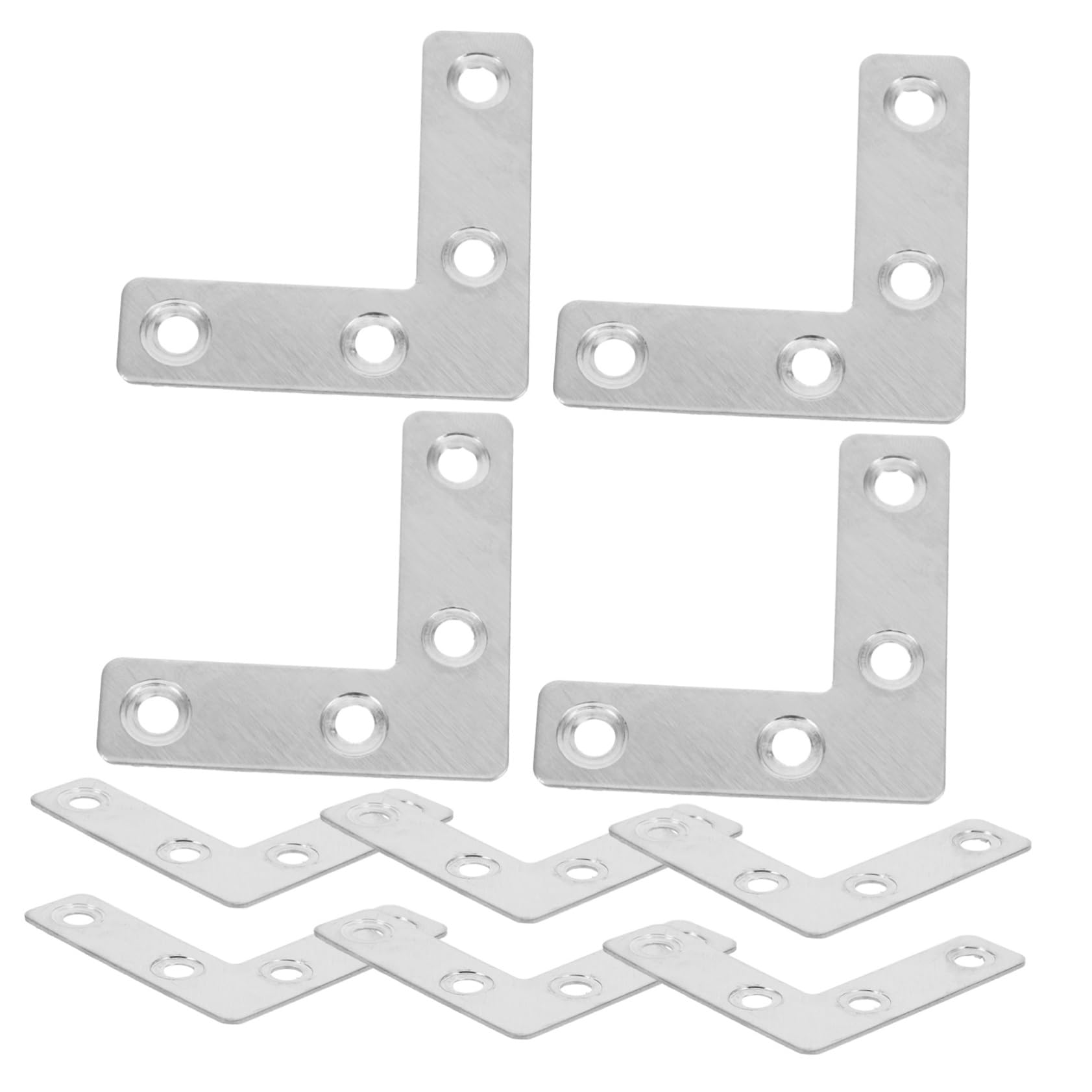 Artibetter 108piezas Soporte De Ángulo De Inoxidable Escuadras Resistentes Para Muebles y Construcción