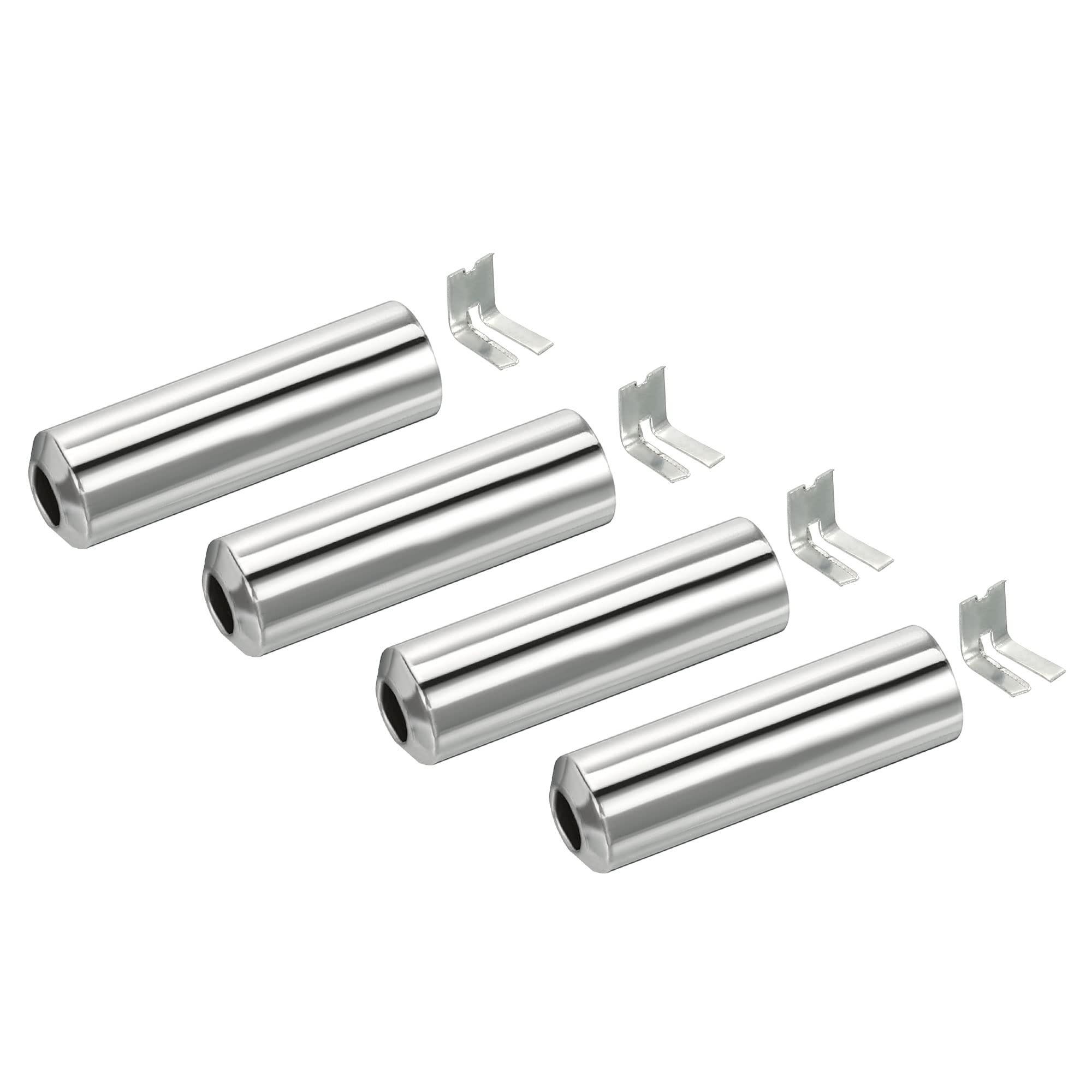 MECCANIXITY Pull Cord Tassels Window Blind Extender Chain Drop Knobs Pull Ends Silver Tone, for Curtain Blinds Shades Light Ceiling Fan Pull Switch, Pack of 4