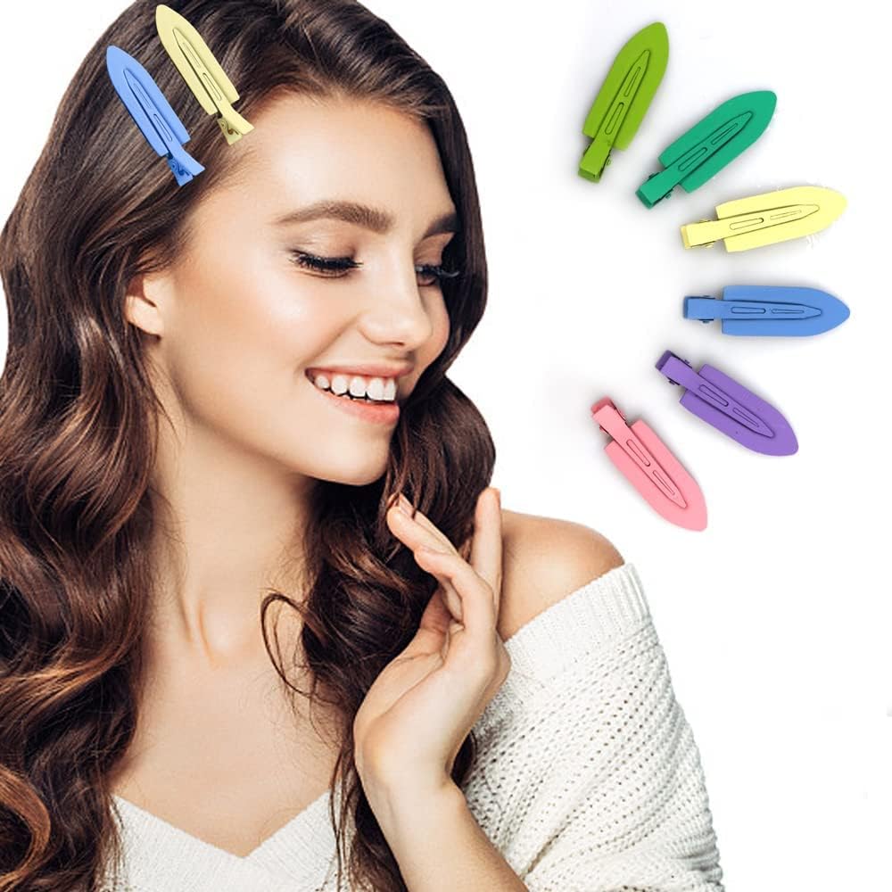 Ghelonadi Hair Clips Pin Curl Clips Makeup No Bend Hair Clips Crystal