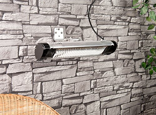 Semptec Heizstrahler, elektrisch: Infrarot-Außen-Heizstrahler IRW-2000 mit Goldröhre, 2.000 Watt, IP65 (Heiz-Gartenstrahler) - 6
