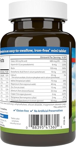 Miniatura 3 de Carlson Mini-Multi - Tabletas multivitamínicas, 250 unidades, tamaño pequeño, fáciles de tragar, vitaminas y minerales diarios para la salud