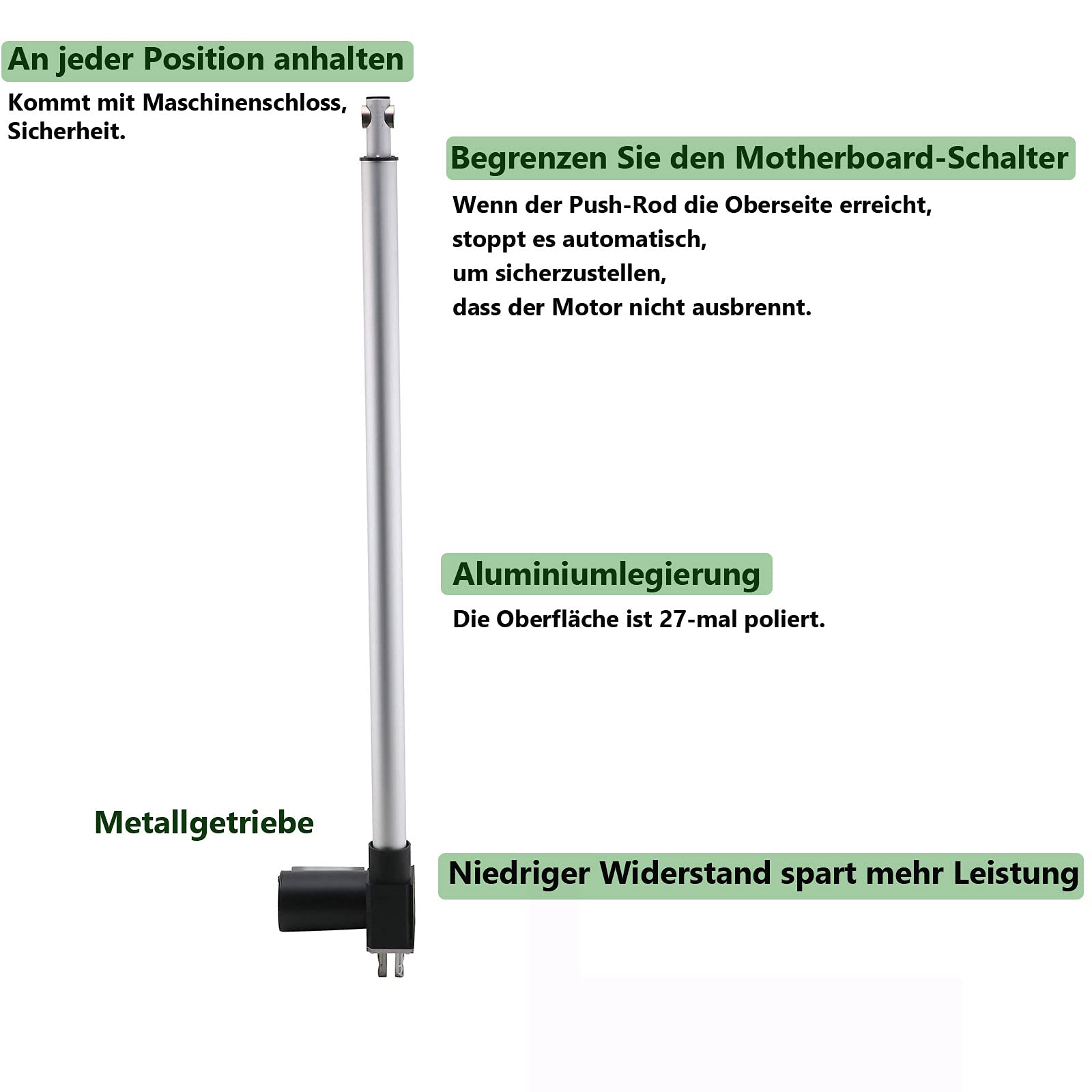 Linear Electric Actuator 600 Mm 24 V 6000 N For Automotive, Industrial, Machines, Home, Robotics Outdoor, Agriculture, Track, Solar, Robotics And Door Opener (600 Mm, 24V600000000000N - View #5