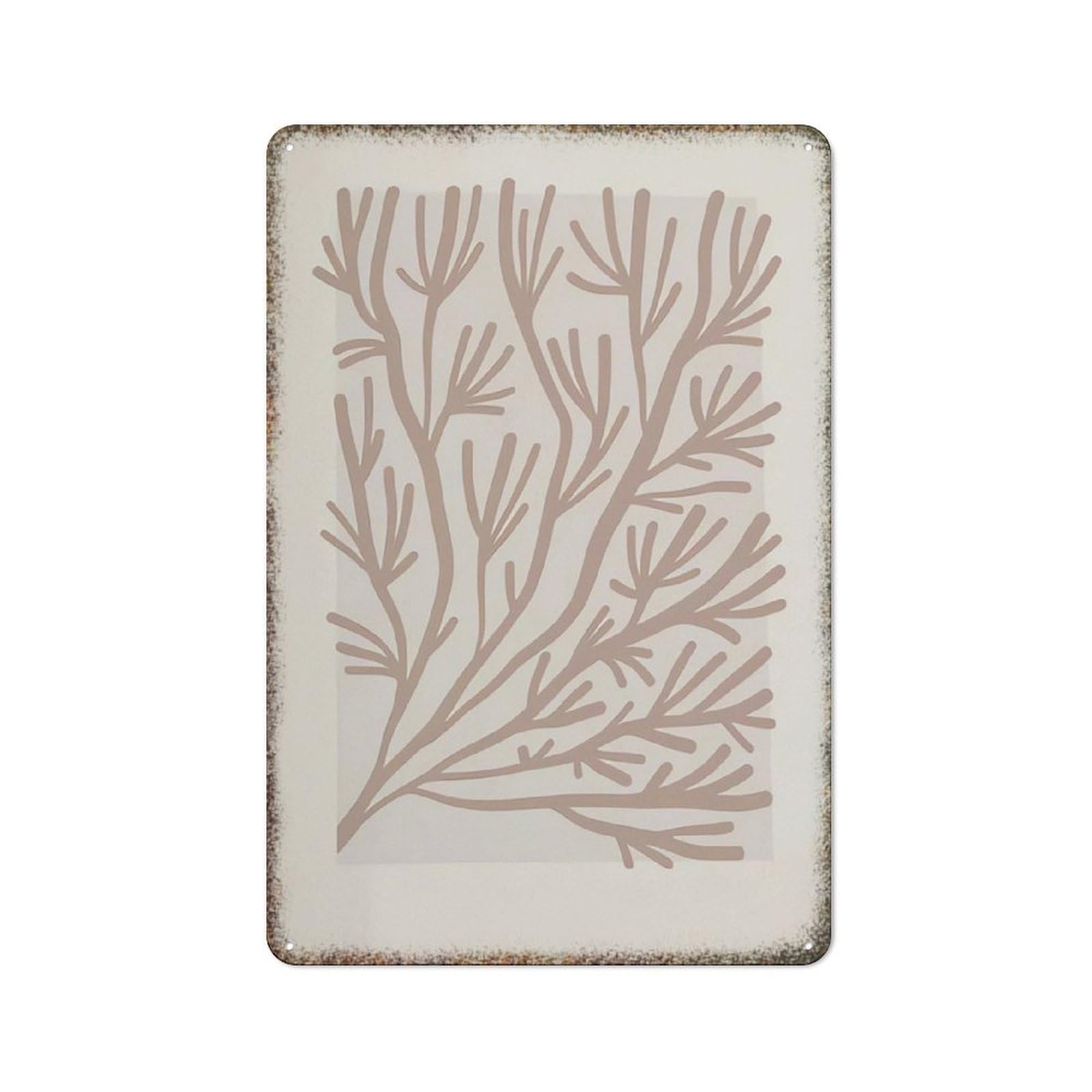 Simple Beige Minimalist Art Metal Sign Farmhouse Home Kitchen Retro Interesting Household Wall Decor 8x12 Inch