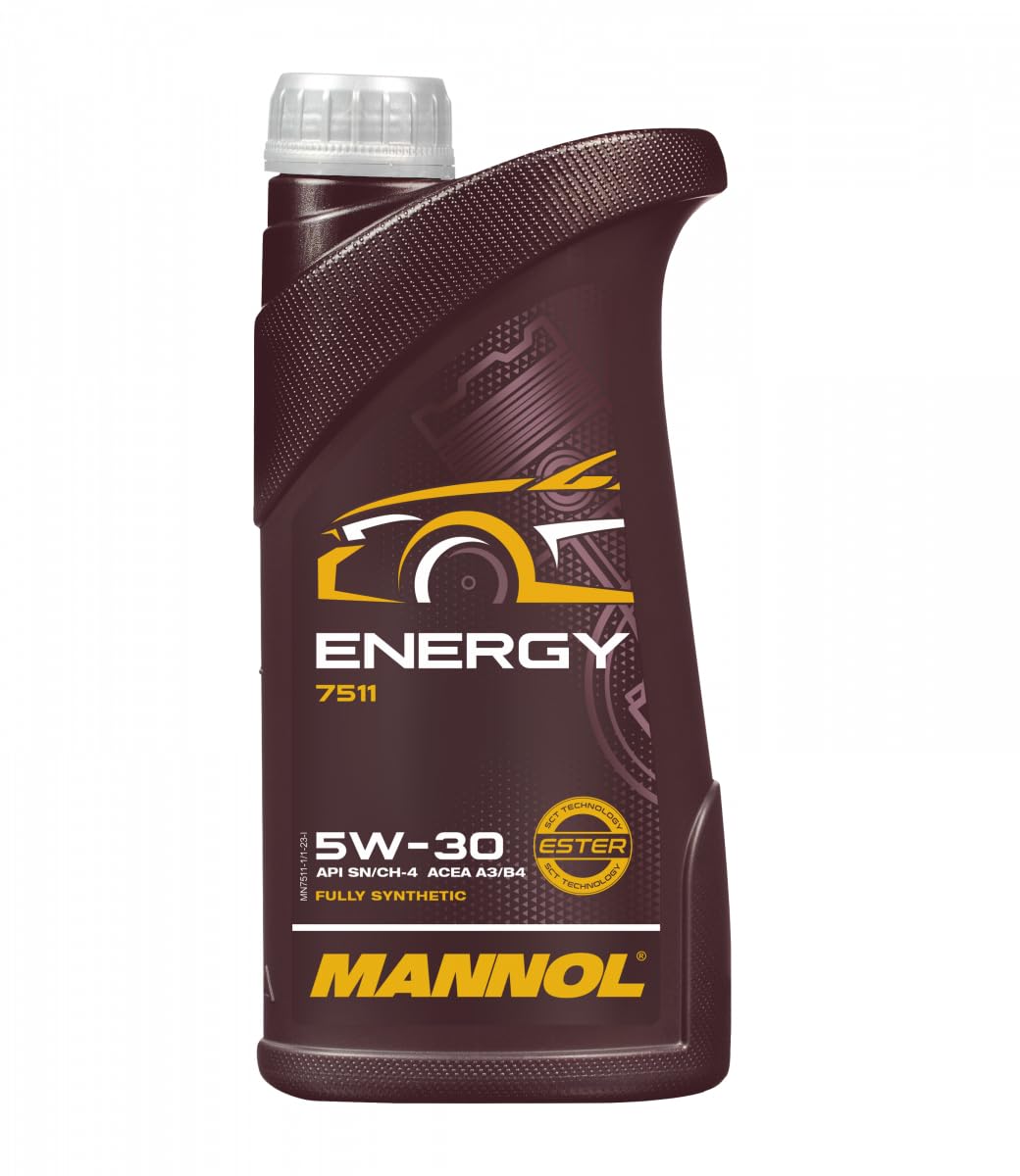 MANNOL 7511 Energy 5W-30 // API SN/CH-4 // ACEA A3/B4 Engine Oil for Modern Petrol and Diesel Engines Imported from Germany (1L)
