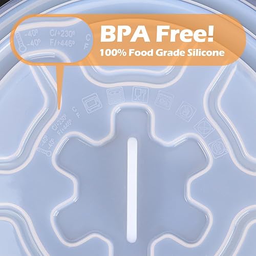 Miniatura 8 de Cubierta de microondas para alimentos y microondas, cubierta de silicona para platos para microondas, tapa protectora antisalpicaduras con rejillas