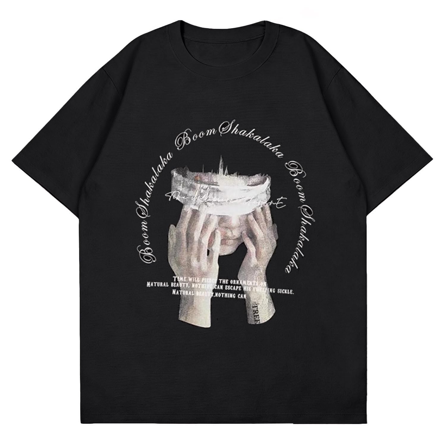 Bealin Mens Graphic Tees Oversized Creative Graffiti Short Sleeve Shirts Summer Casual Rapper Streetwear Y2k Tops Tshirt