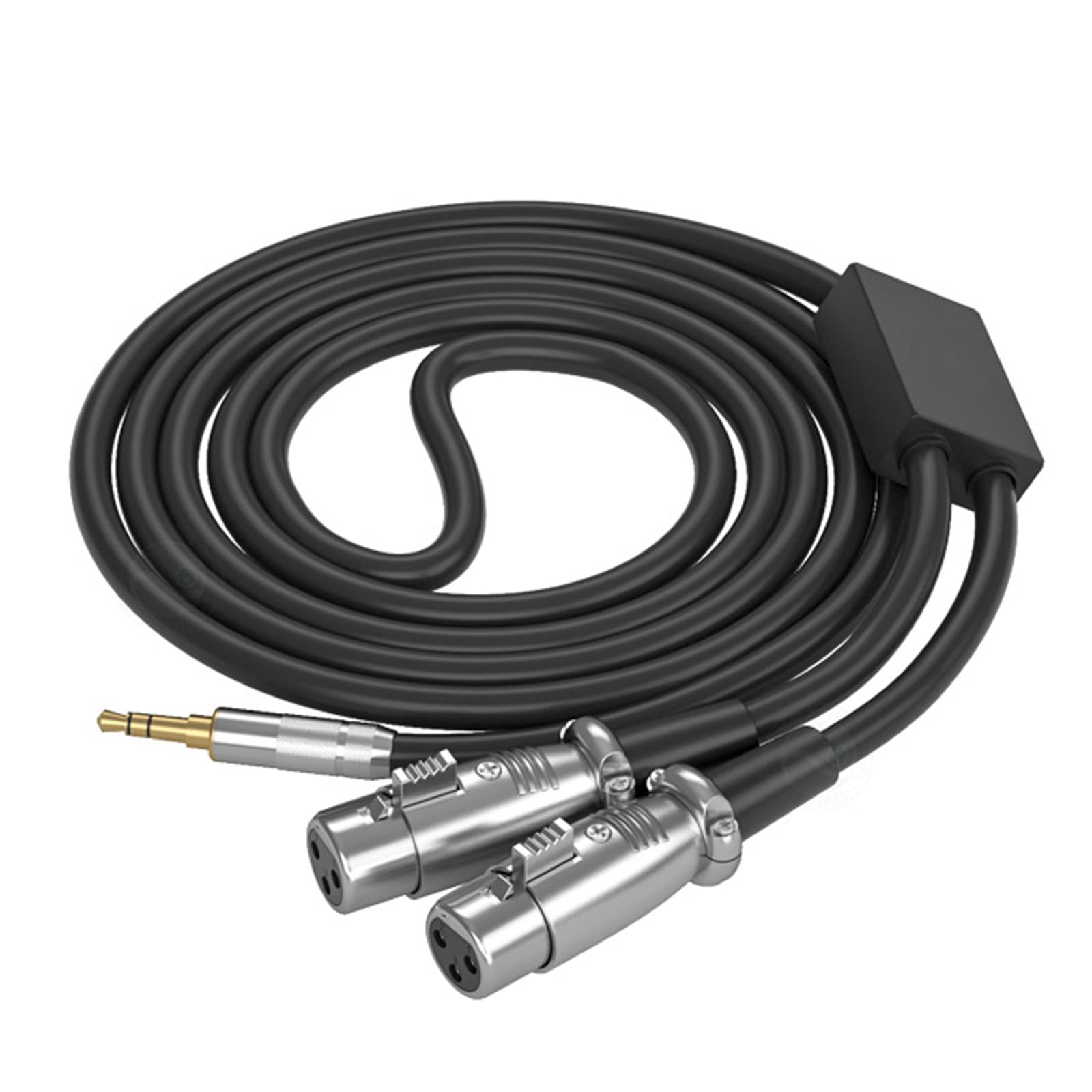 Cable adaptador divisor en Y de 3,5 mm a doble de 3 pines para amplificadores, consolas de mezcla, micrófonos, 15 cm-10 m