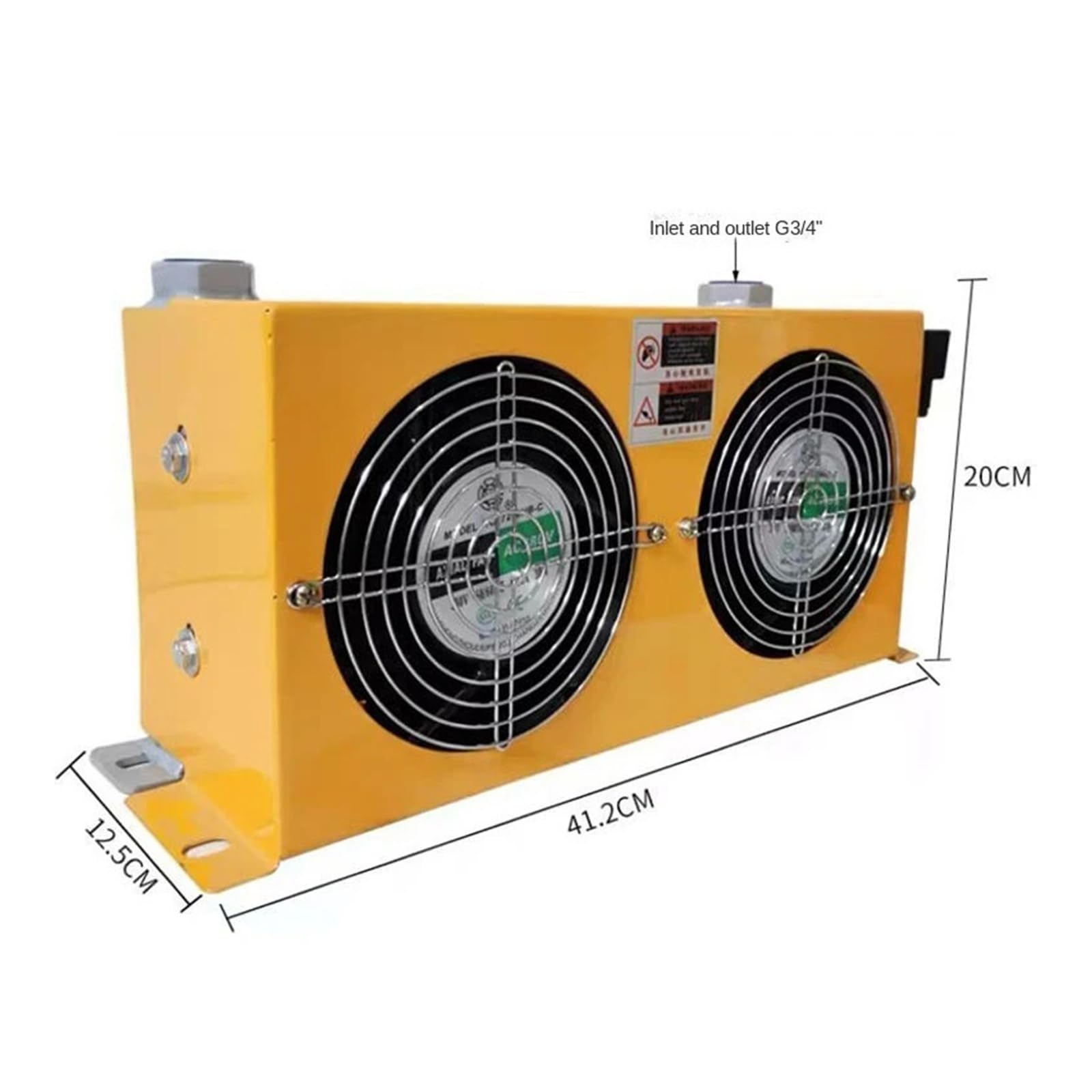 AH0608TL 60L/MIN Ventola di raffreddamento dell'olio idraulico 48W Piastra-Fin Radiatore olio idraulico raffreddato ad aria in alluminio Operazione stabile