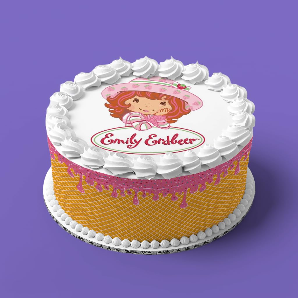 Tortenbild Essbar Eigenes Foto Emily Erdbeer Tortenaufleger 20cm -  Zuckerbild Für Kuchen \u0026 Torten Emily Erdbeer Oblate, image size:1024x1024