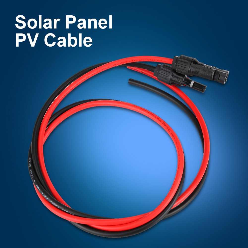 Cavi di Prolunga Solare 5 Piedi con Connettori Maschio/Femmina IP67, 6mm², per Pannelli Fotovoltaici, Inverter e Regolatori, Facile Installazione, Impermeabile, -40℃ a +105℃
