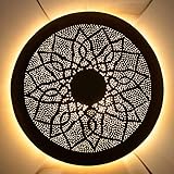 Orientalische Wandlampe aus Messing D 57 cm Wandleuchte Innen für märchenhafte Muster wie aus 1001 Nacht | Echtes Kunsthandwerk aus Marokko | 100% traditionelle Handarbeit