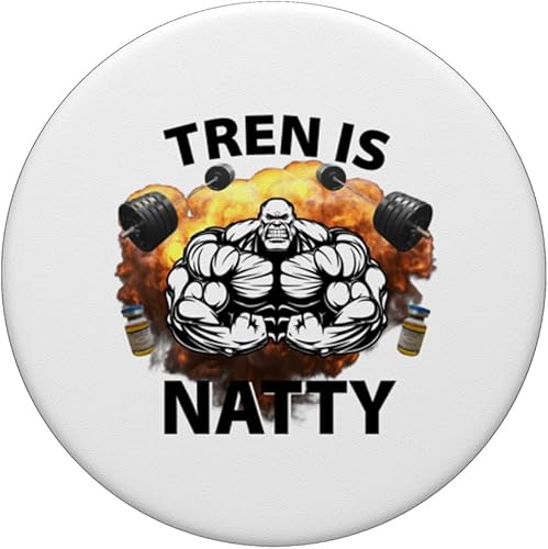 Miniatura 3 de Tren Is Natty Funny Bodybuilding Design Gym Workout Muscular PopSockets Swappable PopGrip