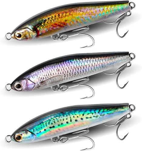 Miniatura 8 de Señuelos de pesca para agua dulce y salada, crankbait sin labios, cebos de pesca realistas y brillantes para mejorar la eficiencia de pesca,