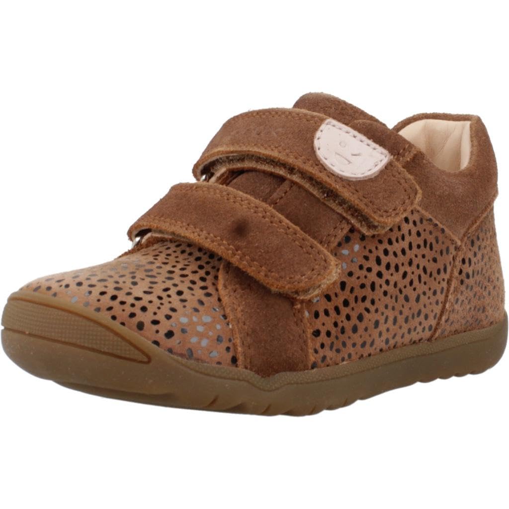 Geox Girl 's B MACCHIA A Sneaker, Brown, 10 UK Child (26 EU)