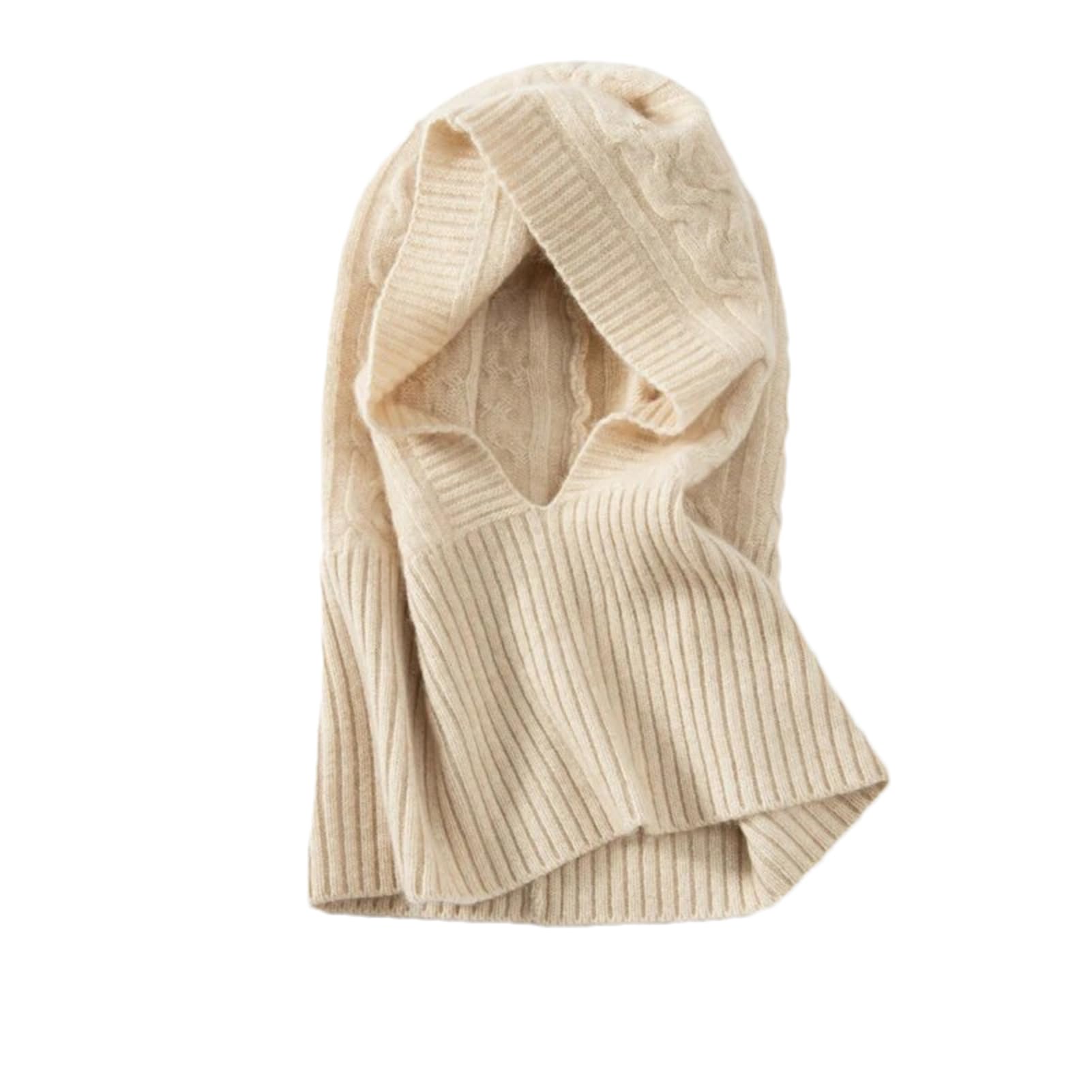 Sombreros de cachemira para mujer, babero de punto para invierno, versión de calaveras, orejeras, cuello, gorros suaves y cálidos, bufanda con capucha