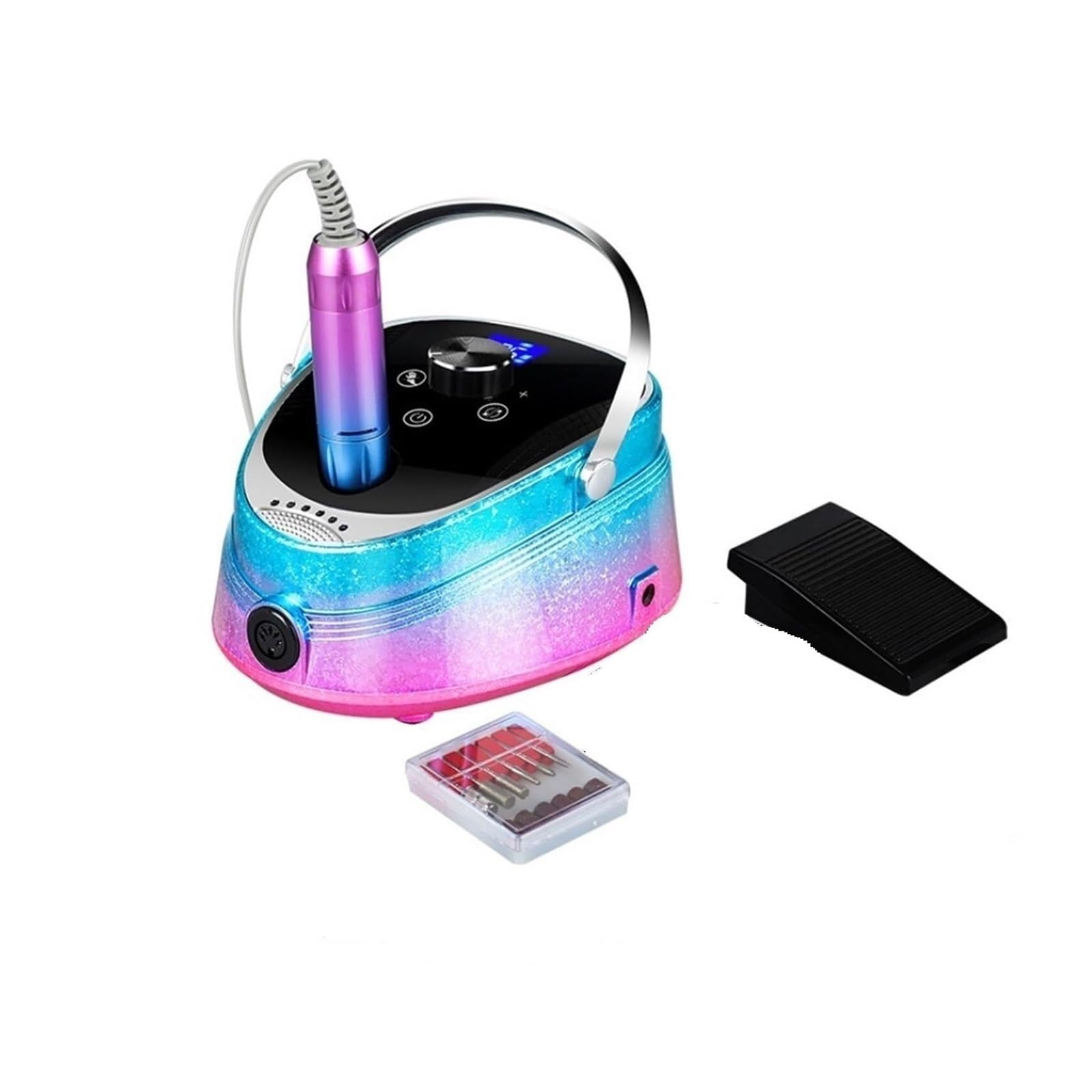 Trapano Elettrico Per Unghie, Ricaricabile, Lucidatore Gel Portatile 35000 Giri/min Per Fresatrice Per Manicure Per Allenamento E Uso Domestico(White)