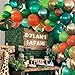 Jungle Safari Birthday Party Decorations - 151 Pack Safari Animal Balloon Garland Arch Kit with Palm Leaves for Kids Boys Jungle Safari Baby Shower Wild One Birthday Party Decorations