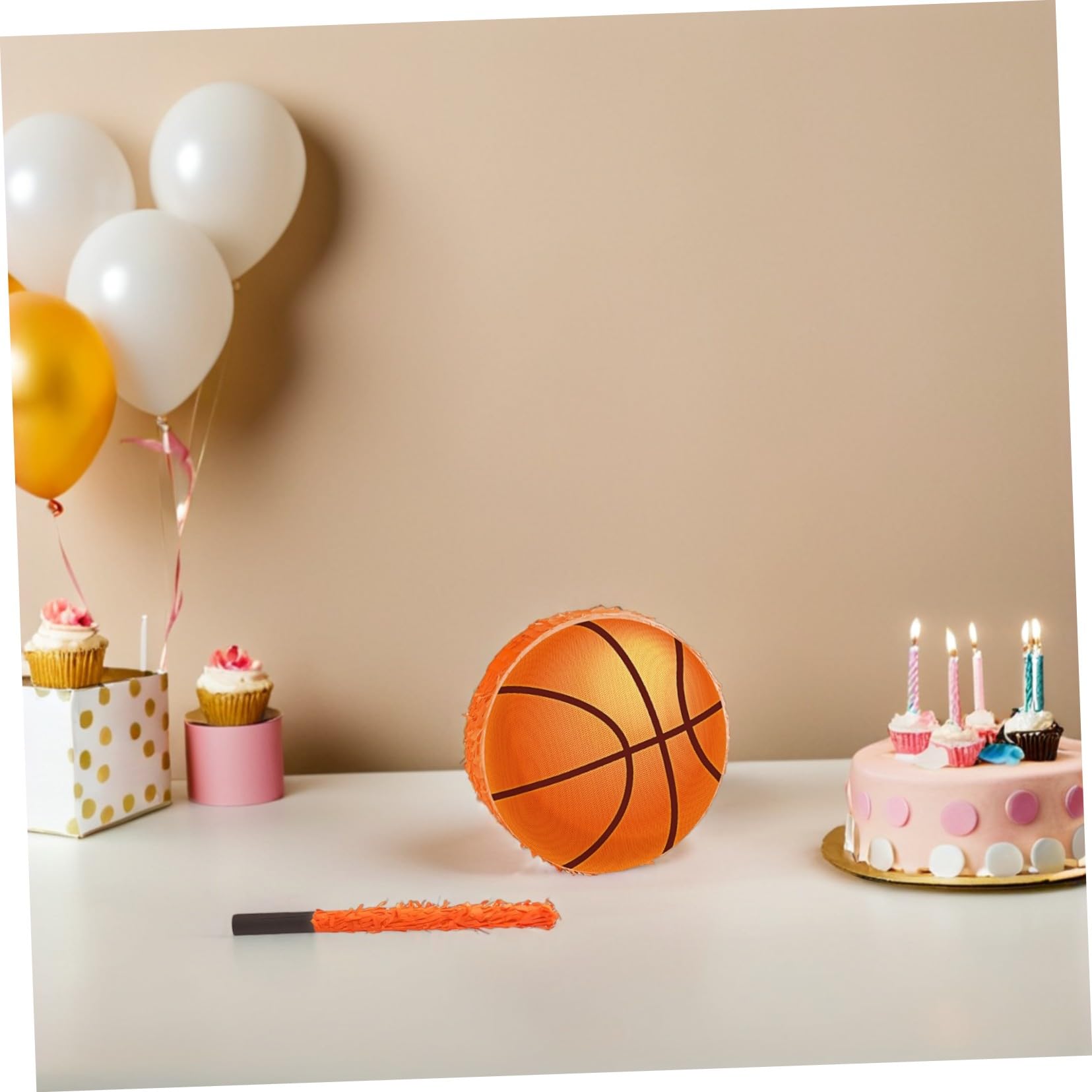 Naranja Piñata Baloncesto de Papel de Cumpleaños Infantil