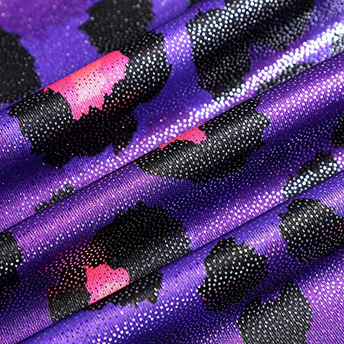 Image of HOZIY Gymnastics Leotards for Girls with Shorts Toddlers Biketards Rainbow Unicorn Dinosaur Mermaid Leopard Flower Galaxy