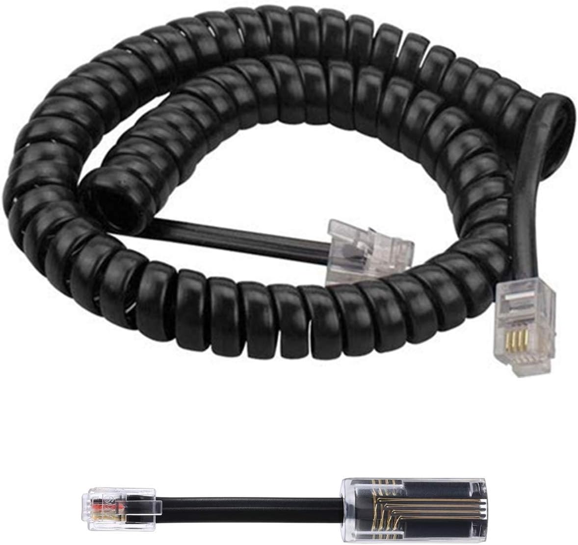 Telephone Cord Detangler,AIMIJIA Black Coiled Telephone