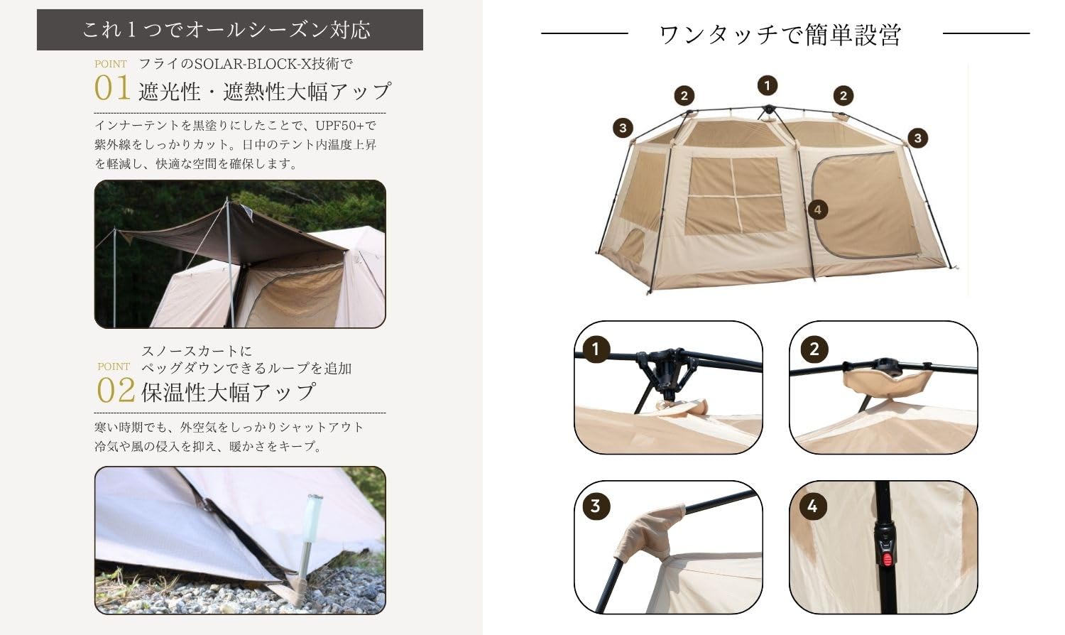 Amazon.co.jp: NINEHILLS(ナインヒルズ) ワンタッチ ロッジ型テント
