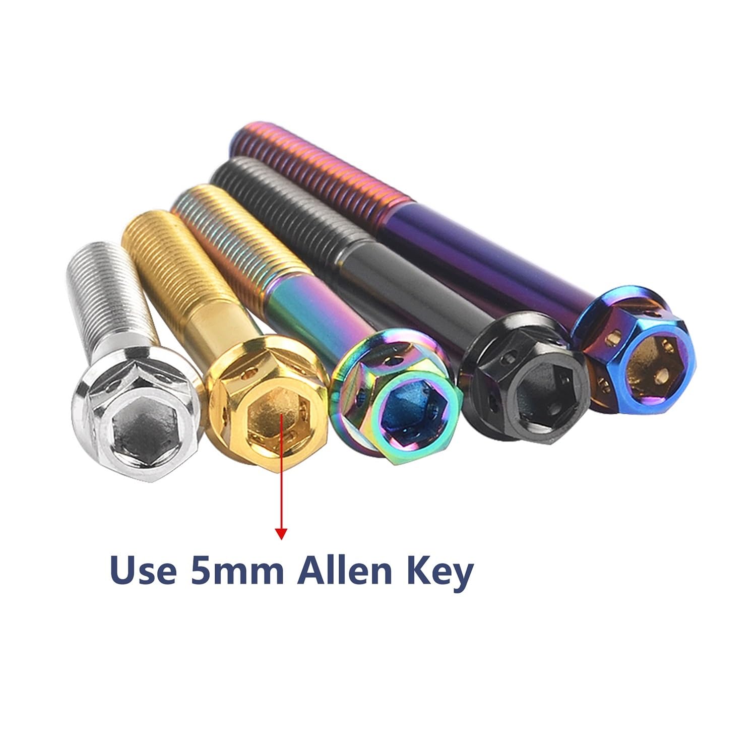 Perno Titanio Cabeza Grande M6 X 25 Mm Brida 14mm | Racebolt RB-TIHX625RFL14 | UK