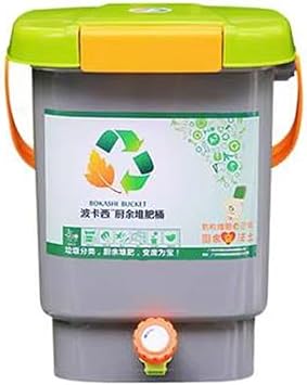 Kitchen Compost Bin, Indoor Bokashi Composting System ,Kitchen Compost Buckets with Faucet,Air Tight Seal Lid,Practical Way to Collect All Your Organic Waste -15L /4 Gallons Bucket ,Indoor Compost Bin