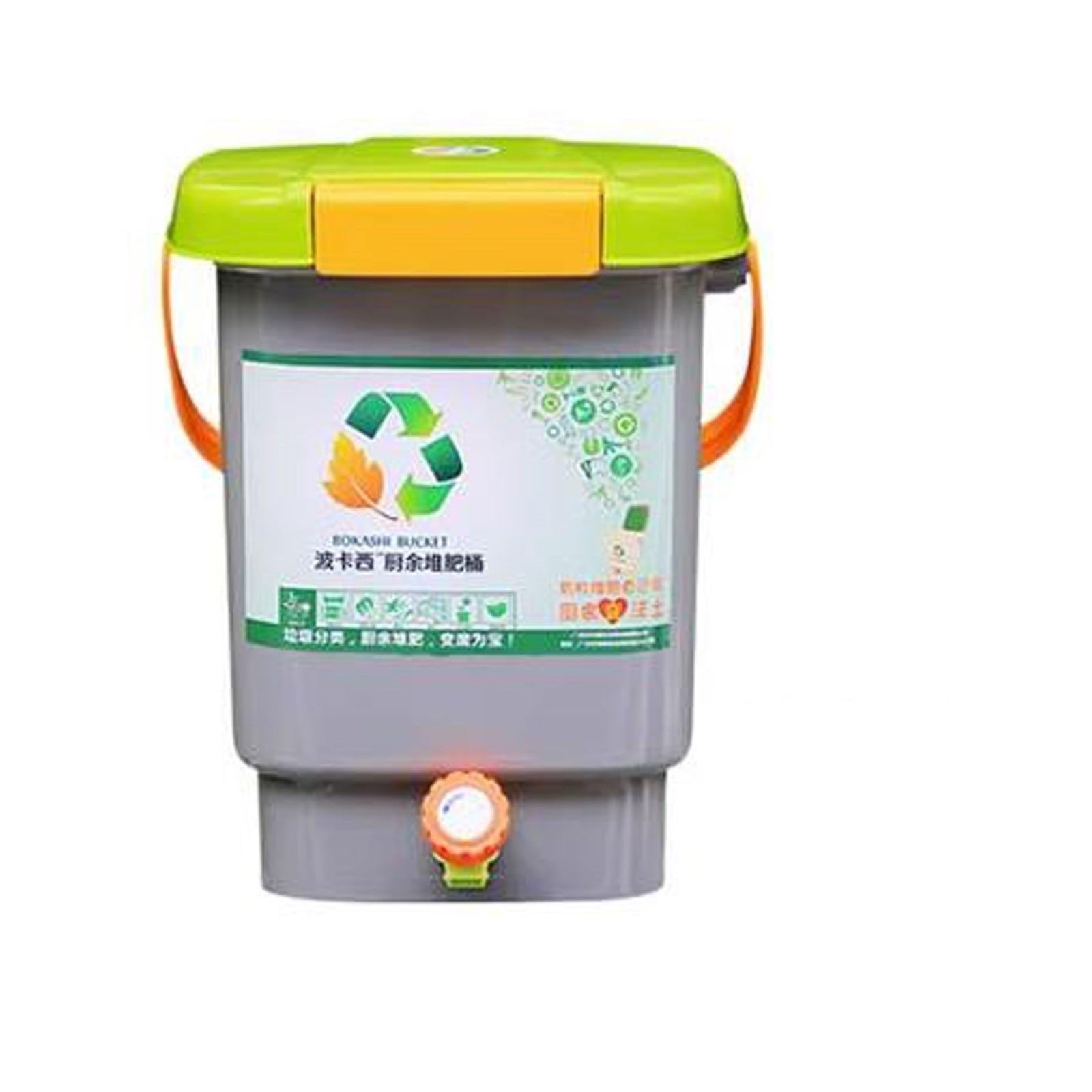 Bac à compost pour jardin, Système de compostage Bokashi d'intérieur, seaux à compost de cuisine avec robinet, couvercle hermétique, moyen pratique de collecter tous vos déchets organiques – Seau de 1