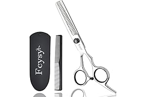 Fcysy Professional Texturing Scissors Set for Hair Thinning, Layering, & Blending
