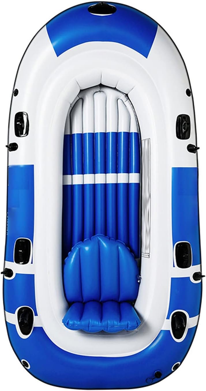 DFT Portable Foldable PVC Inflatable Boat Set for 2, 3 or 4 People, Strong and Corrosion-Resistant Material, Suitable for Outdoor Entertainment, Fishing, Racing(Color:AA,Size:3 People)