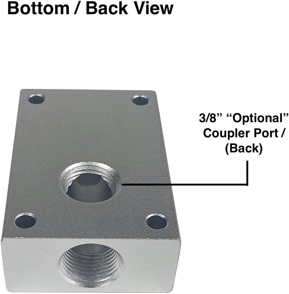 Primefit PCBL38 3/8-Inch Air Push to Connect Outlet Block Provides Air Connections for Compressed Air Piping Systems