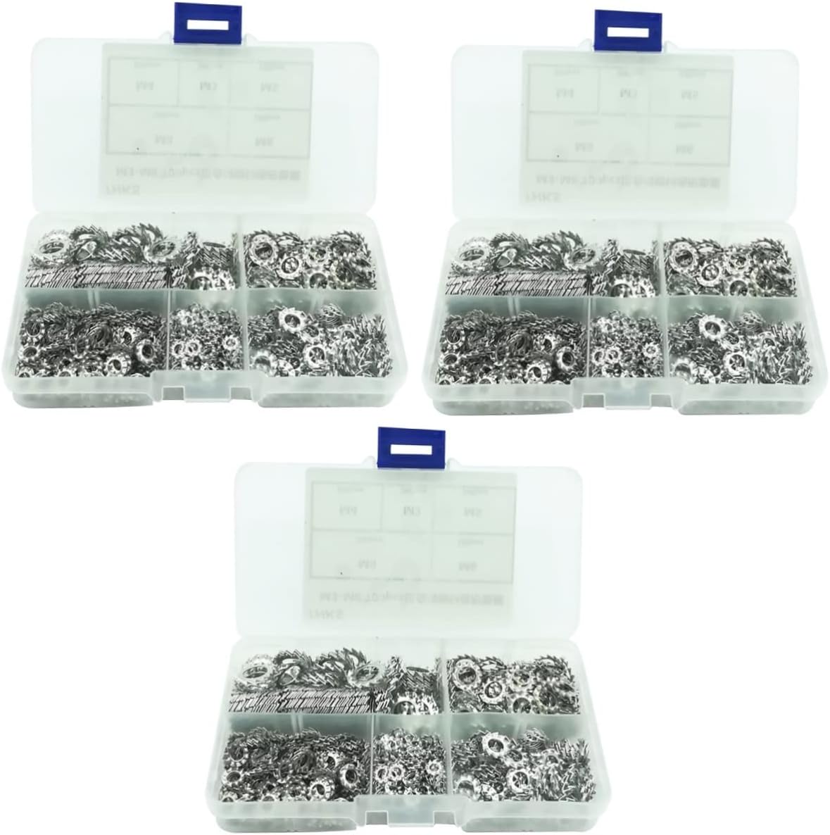 2100pcs Galvanized Toothed Washer for Locking Sump External Serrated Gasket for Engines Generators and Machinery Compact Case Included