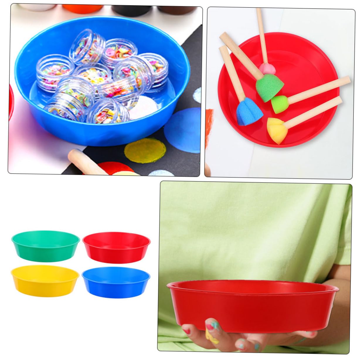 jojofuny 5 Sätze Seal Bausätze Farbmischpalette Pigmentmischplatten Kunstmalerei-Palette Praktische Mischschalen Palettenschüssel Mischtabletts Für Künstler Plastik 8 Stück * 5