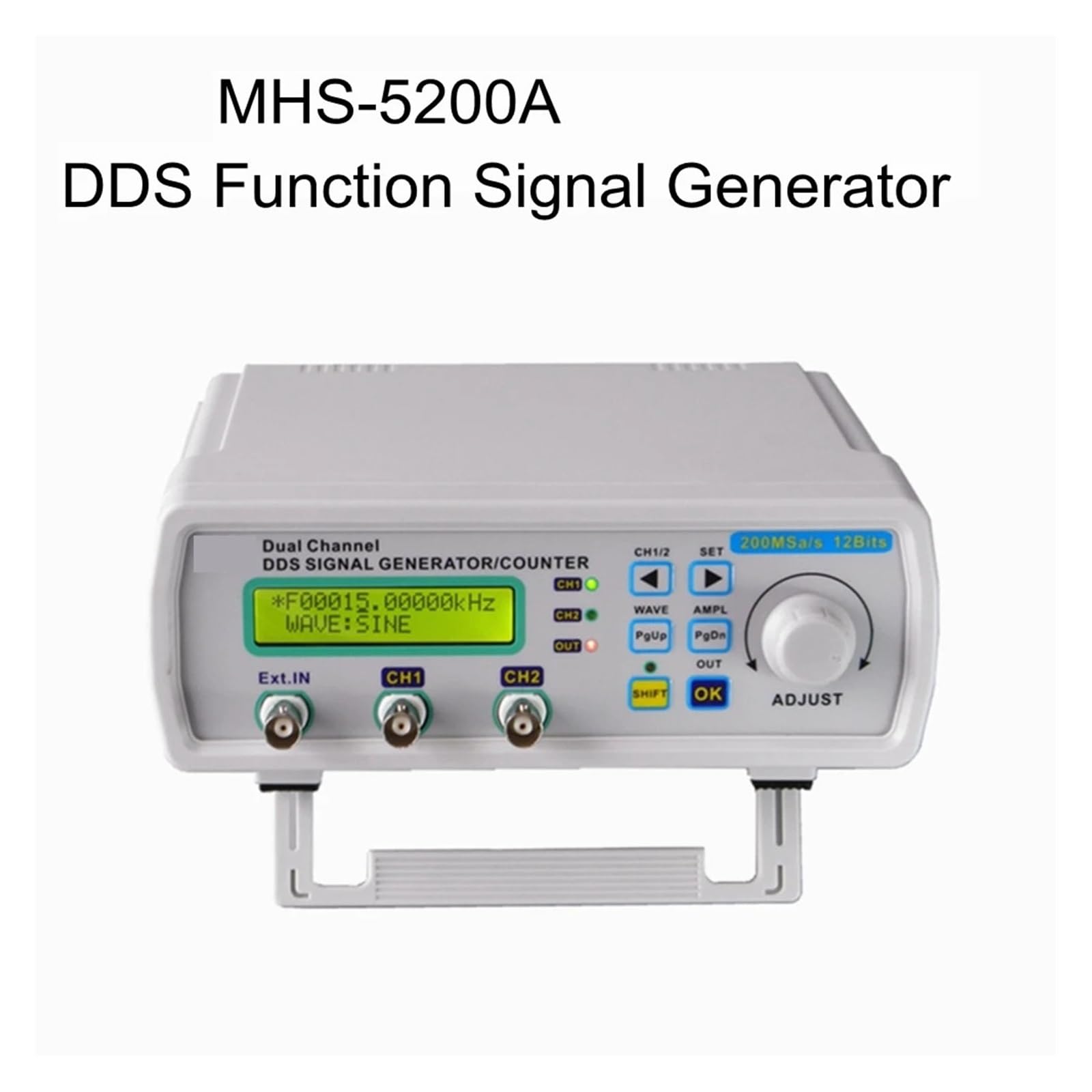 Generador De Señal Canales Duales 20MHZ Funciones DDS Medidor Frecuencia Control Digital Forma Onda Arbitraria Estable Y Fiable