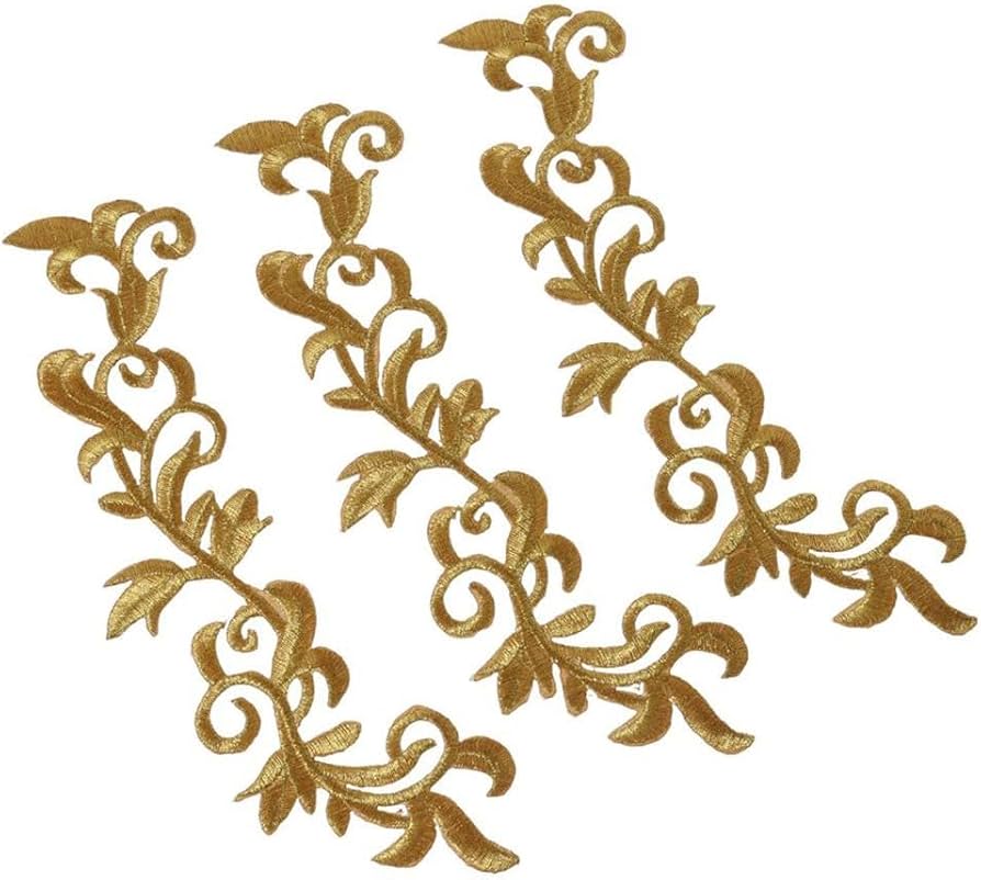 STONE  刺繍パッチ 11枚セット Amazon.co.jp: 6個入り刺繍アイロンパッチ、シルバーゴールド装飾