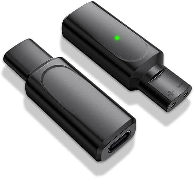 USB-C to Braun Shaver Charging Adapter Connector, Compatible with Series 3, 5, 7, 9, XT, HC, Silk-epil, BG Series 1 Pack - Black