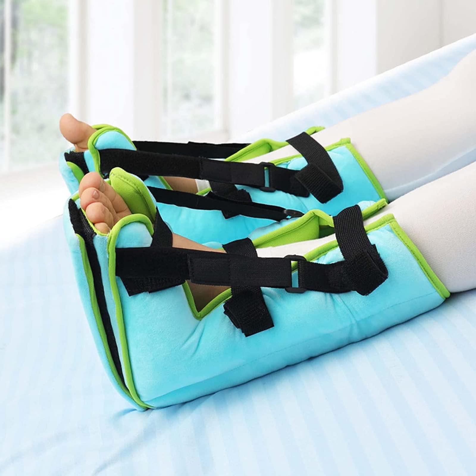 Protector de talón para aliviar la presión, Bota Acolchada para Soporte de elevación del talón y Alivio de llagas en la Cama, Correas Ajustables, cojín médico, Ideal para Personas encamadas