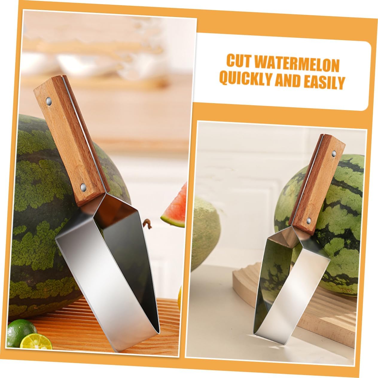 Ergonomic Watermelon Slicer Cutter Household Slicer for Watermelon Portable Space-saving Kitchen Gadgets