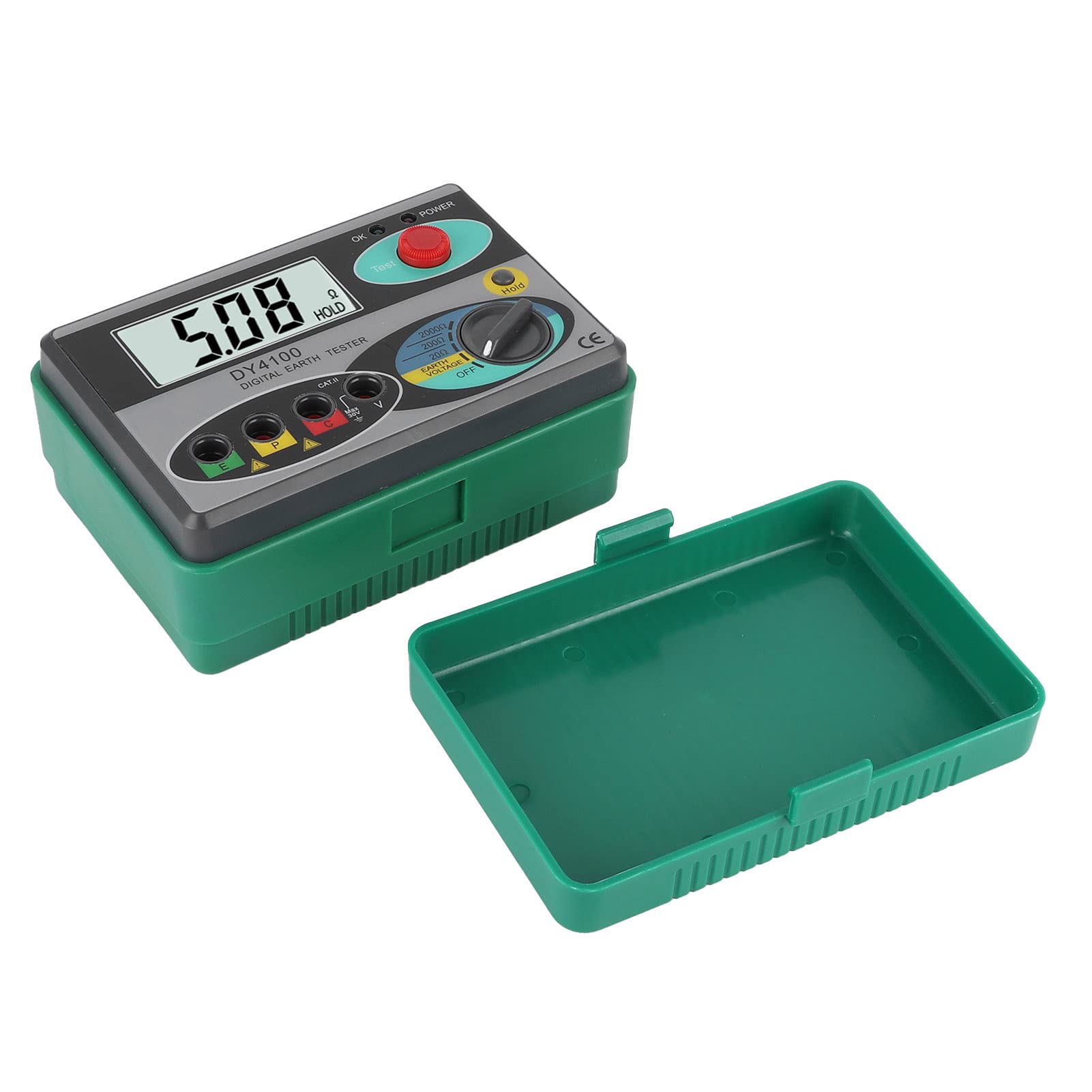 Tester Rezystancji Uziemienia Aramox, Precyzyjny Miernik Rezystancji Niedoboru LCD, ze Wskaźnikiem LED